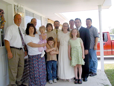 50 RO Wedding, Post Wedding Pictures at Home, Robin and Olivia Birley with Guests (5)